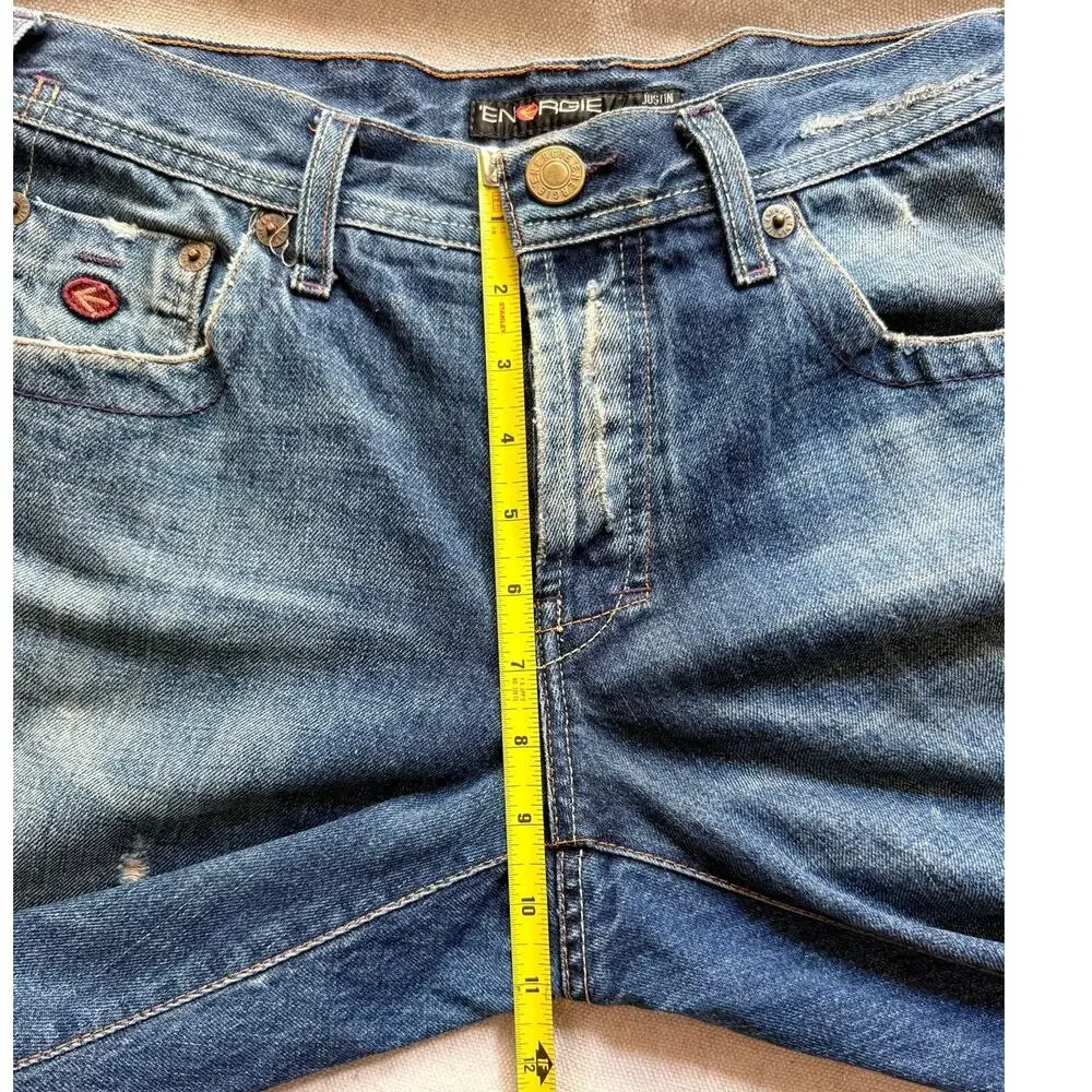 Vintage Energie Jeans Men's 33X34 Justin Distressed Jeans Straight Fit Y2K